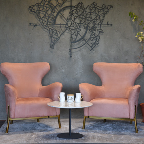 Bububalgum Pink Fabric Chair